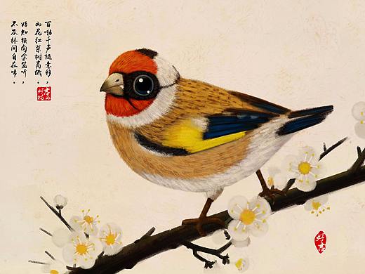 冬雪梅花鸟（个人主页-ZMzM1NDc1MDg=） - 儿童插画 - 站酷设计师joomee原创素材 - 站酷ZCOOL