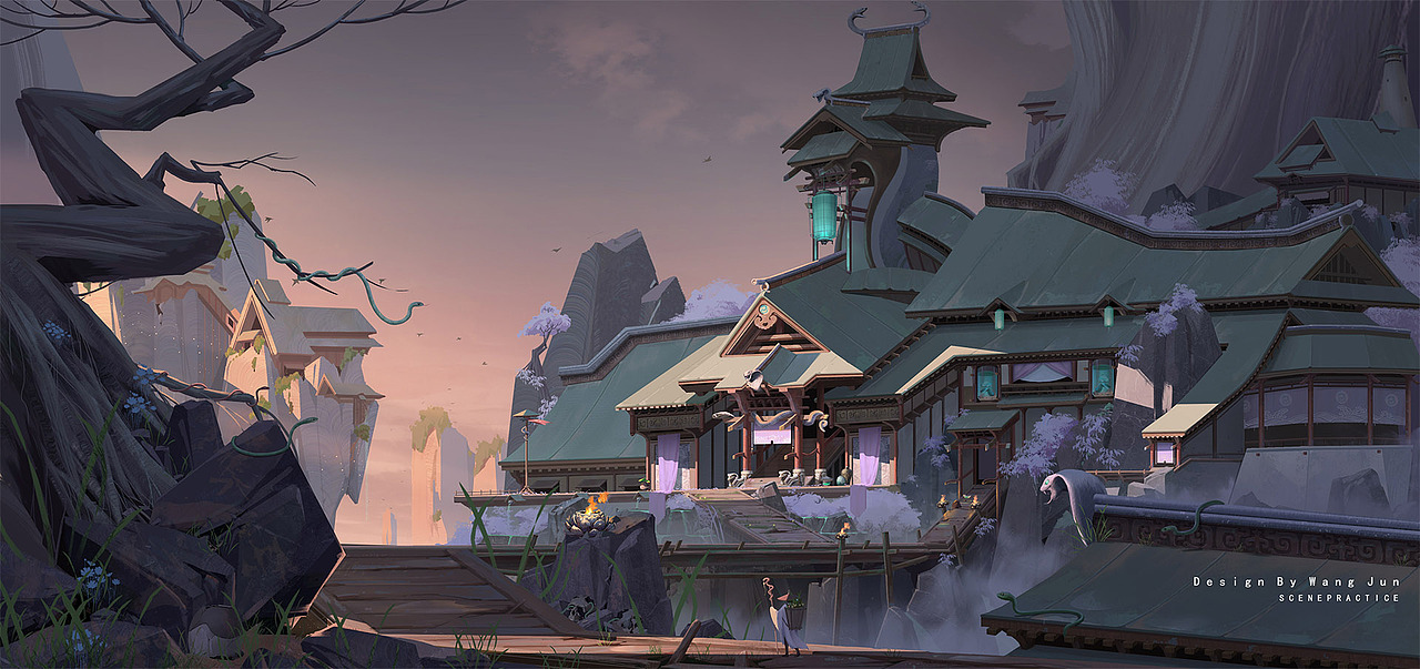 气氛场景练习|插画|游戏原画|俊王兄_原创作品-站酷zcool