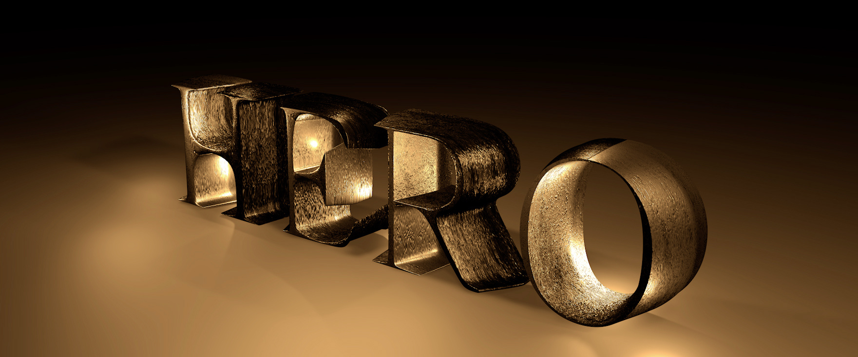 c4d金属文字制作