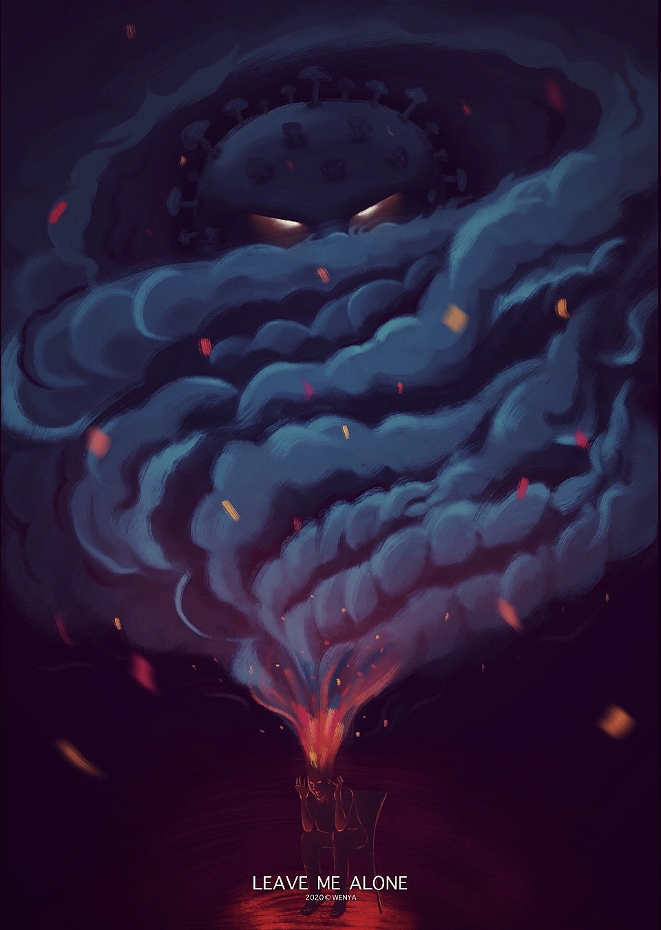 LEAVE ME ALONE（图ZMjQwMjcwNDg4） - 创作习作 - 站酷设计师爱喝汤的插画师原创素材 - 站酷ZCOOL