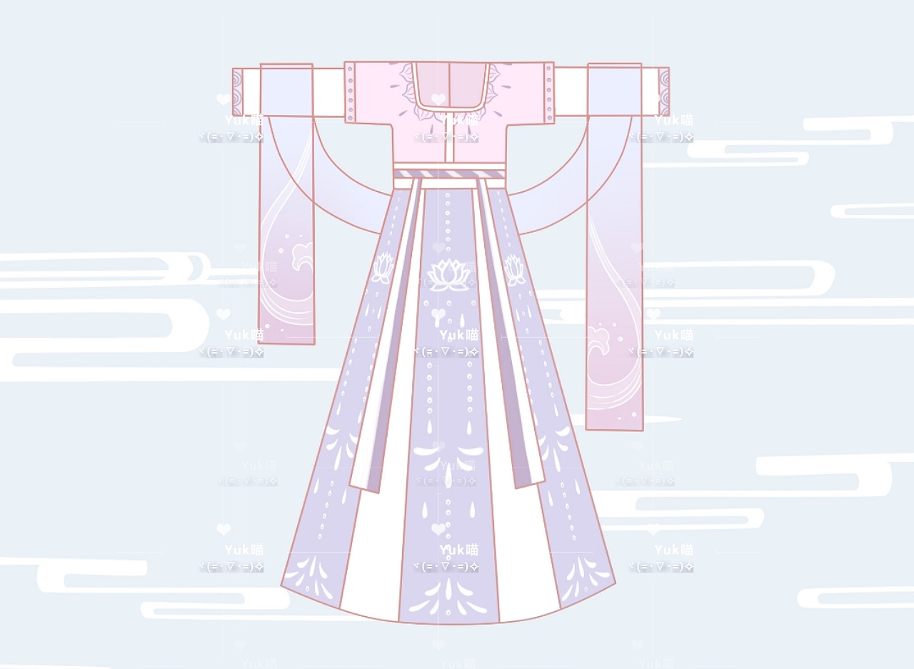 汉服设计坦领设计多配色