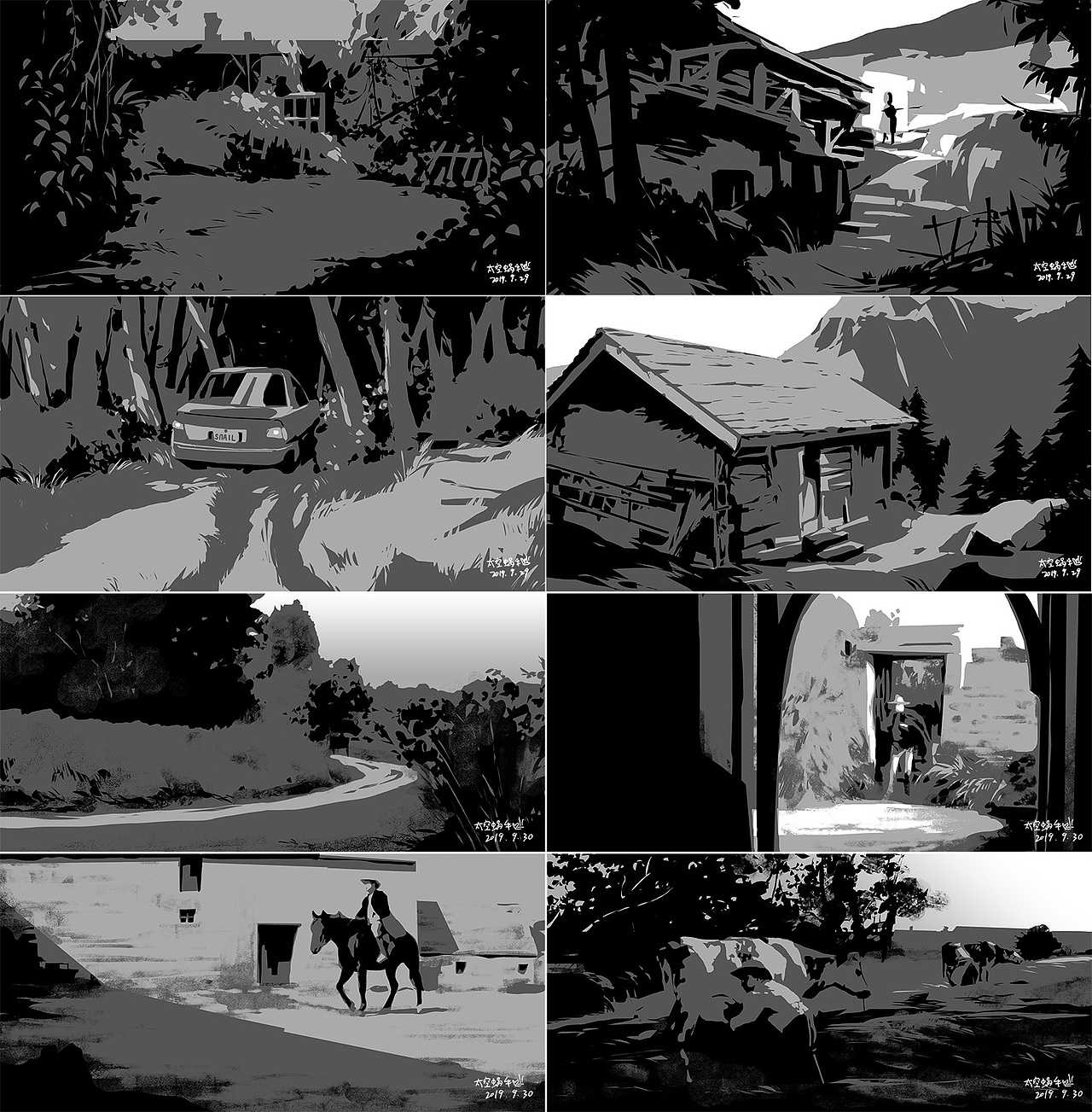 无色练习（图ZMTc4NjUxODU2） - 创作习作 - 站酷设计师太空蜗牛爱画画原创素材 - 站酷ZCOOL