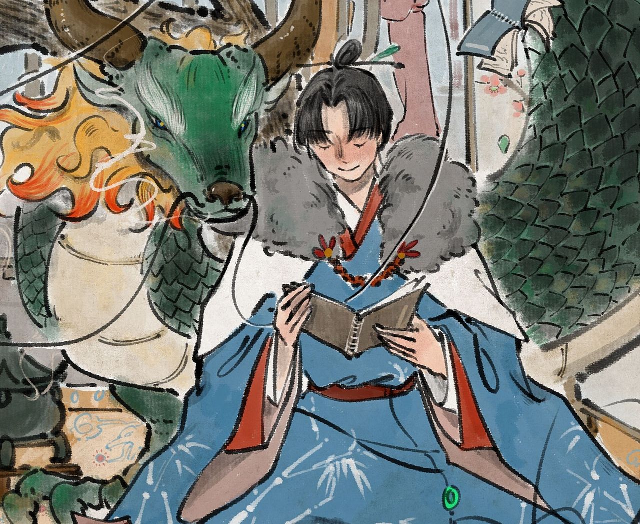 龙至（图ZMzM5NzQ3MzMy） - 艺术插画 - 站酷设计师池蚂原创素材 - 站酷ZCOOL