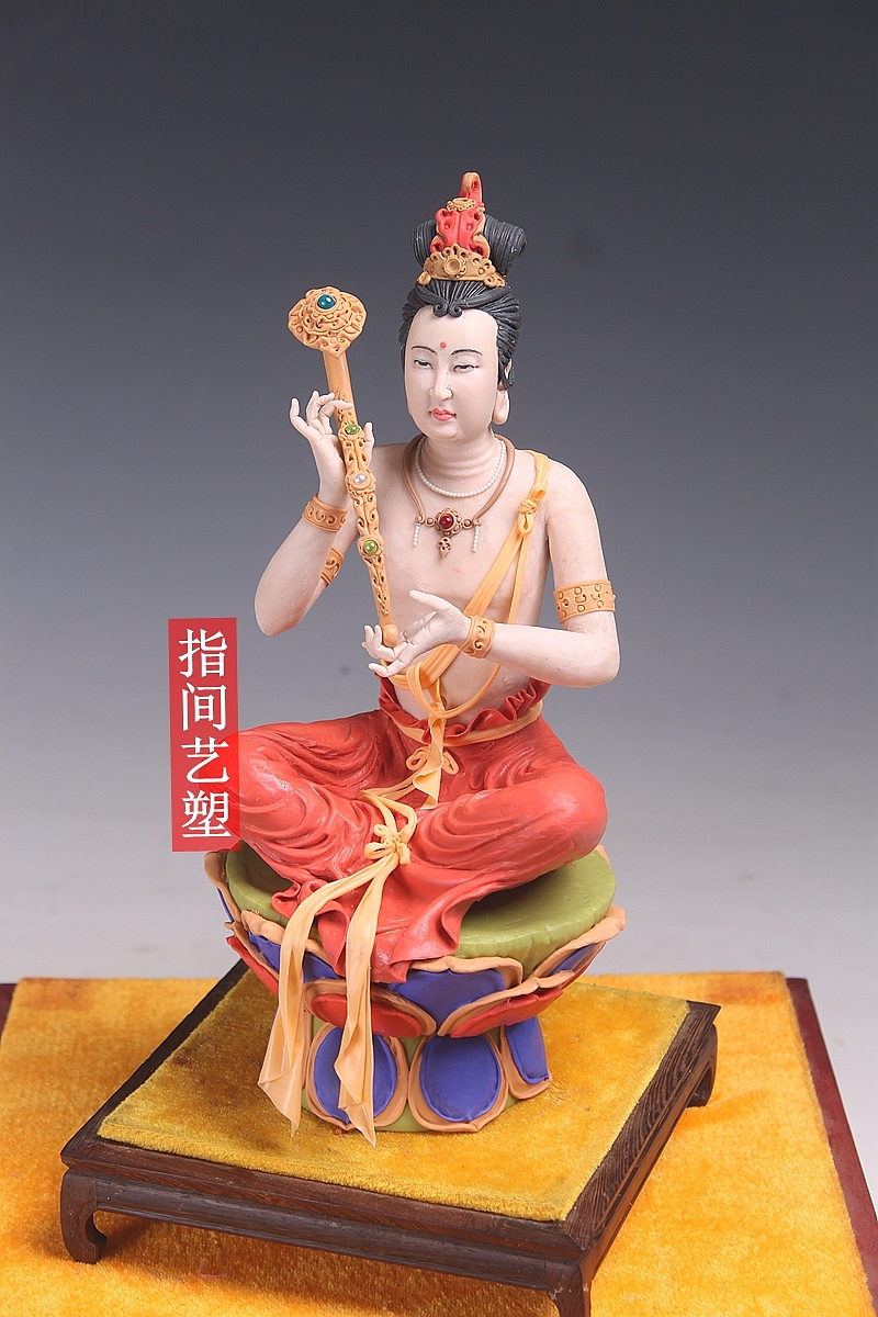 贺加贵面塑软陶（文殊菩萨）