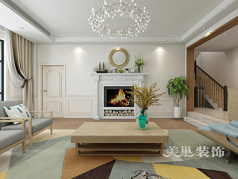 郑州天伦庄园350平,复古元素与现代家居结合