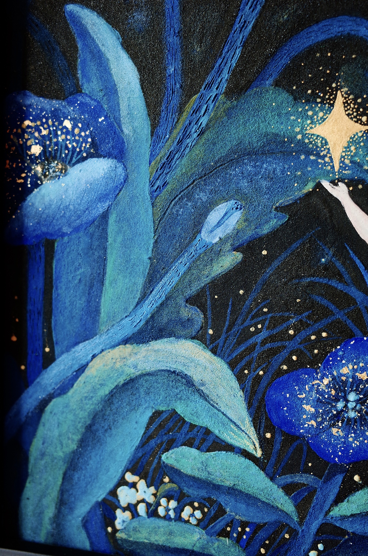 岩彩61《夜里掉落的星》 