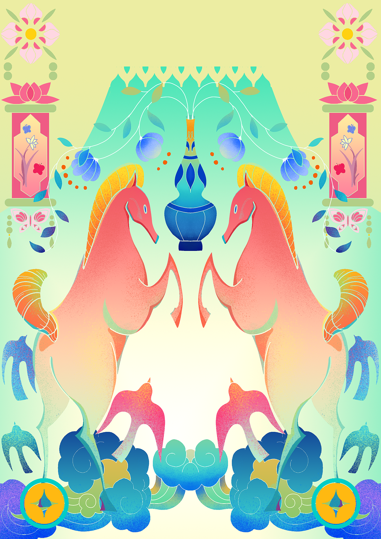 十二生肖原创插画