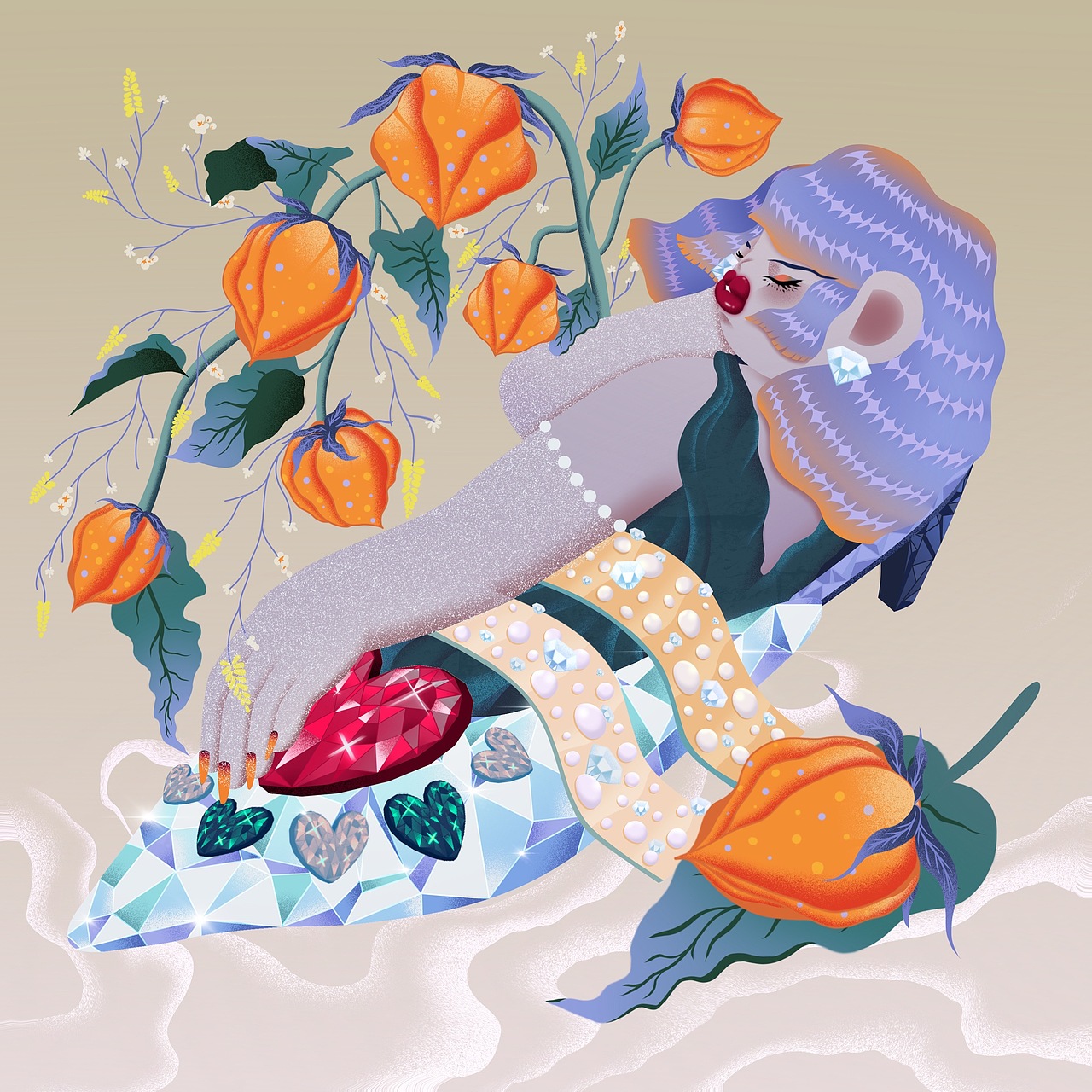 原创插画 | 鞋子里长出的花