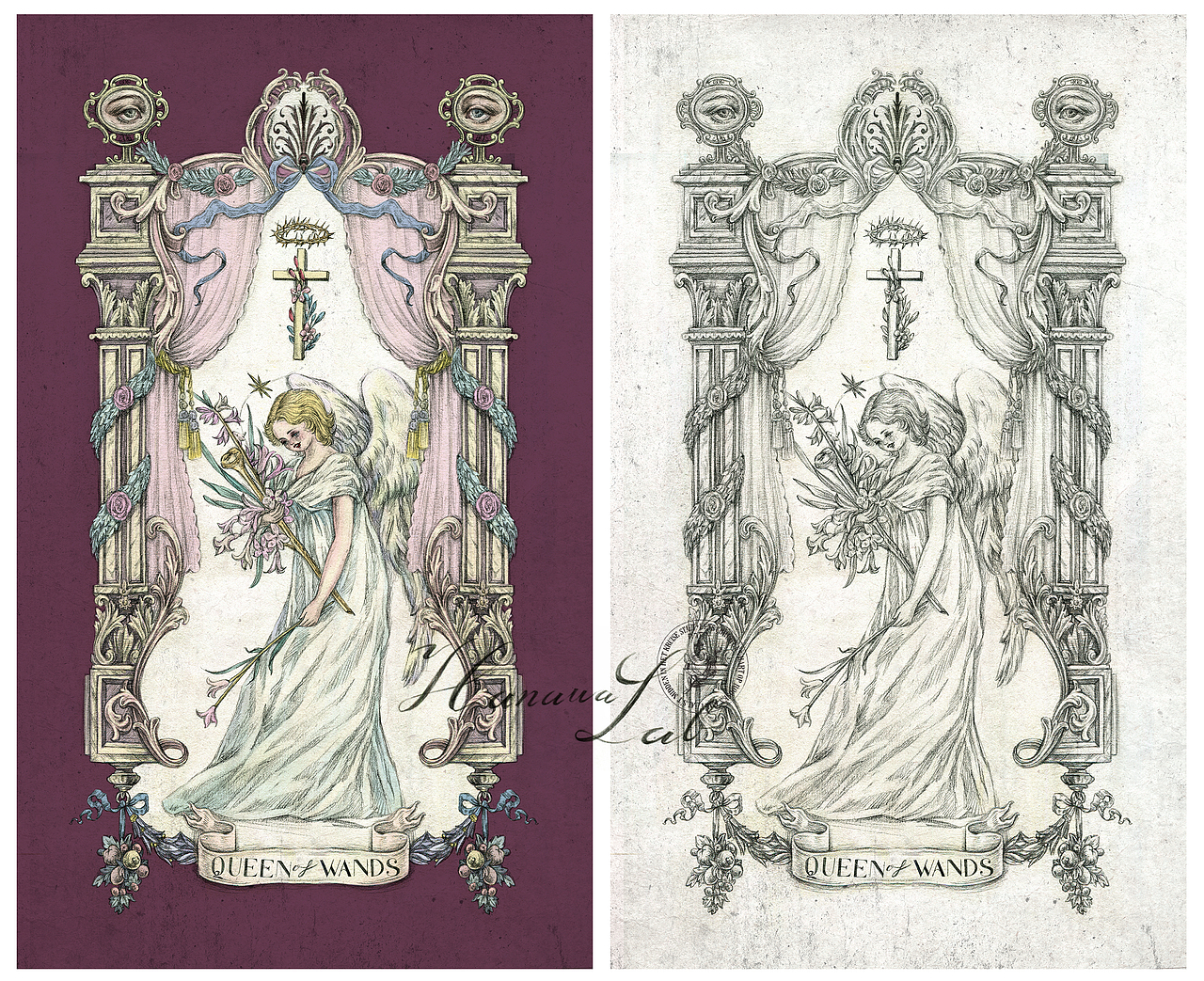 【珍宝塔罗】权杖系列（图ZMzIwMzAxNjI4） - 商业插画 - 站酷设计师hanawa花轮原创素材 - 站酷ZCOOL