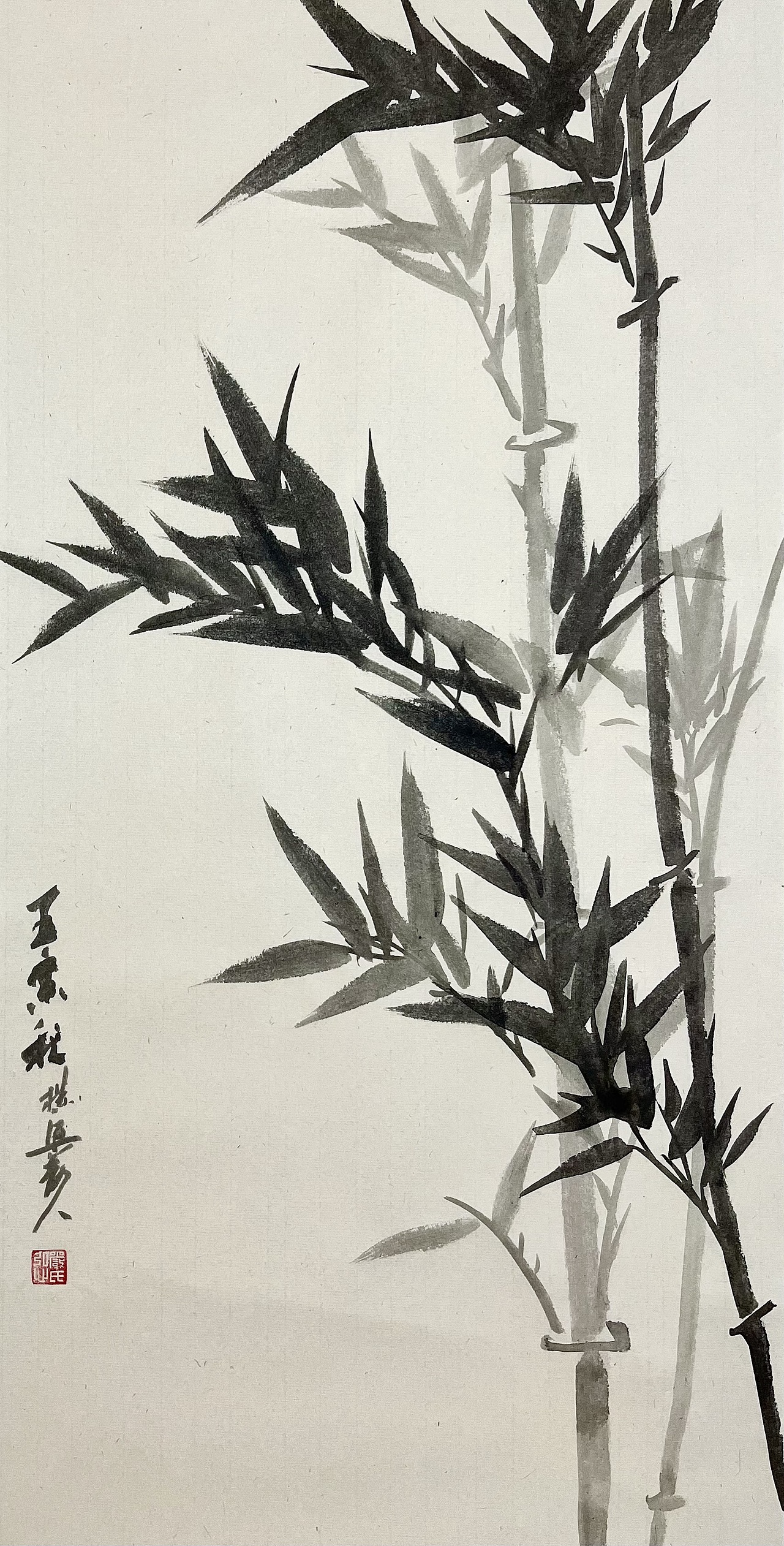 临摹，水墨墨竹图