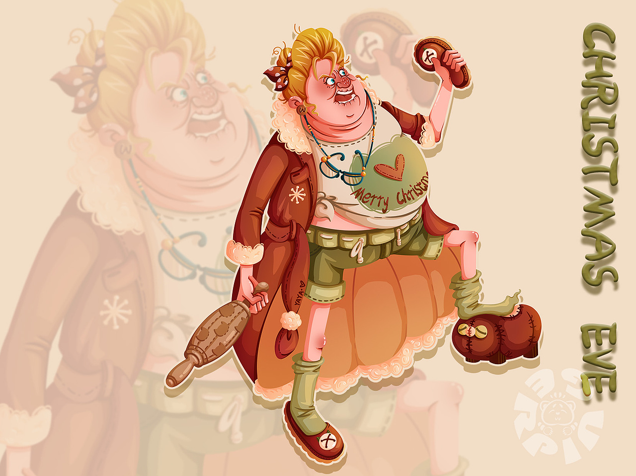 《小红帽》衍生剧——圣诞夜之奶奶教你做狼（图ZMzQ2MjEzMzA4） - 儿童插画 - 站酷设计师二瓶漫天原创素材 - 站酷ZCOOL