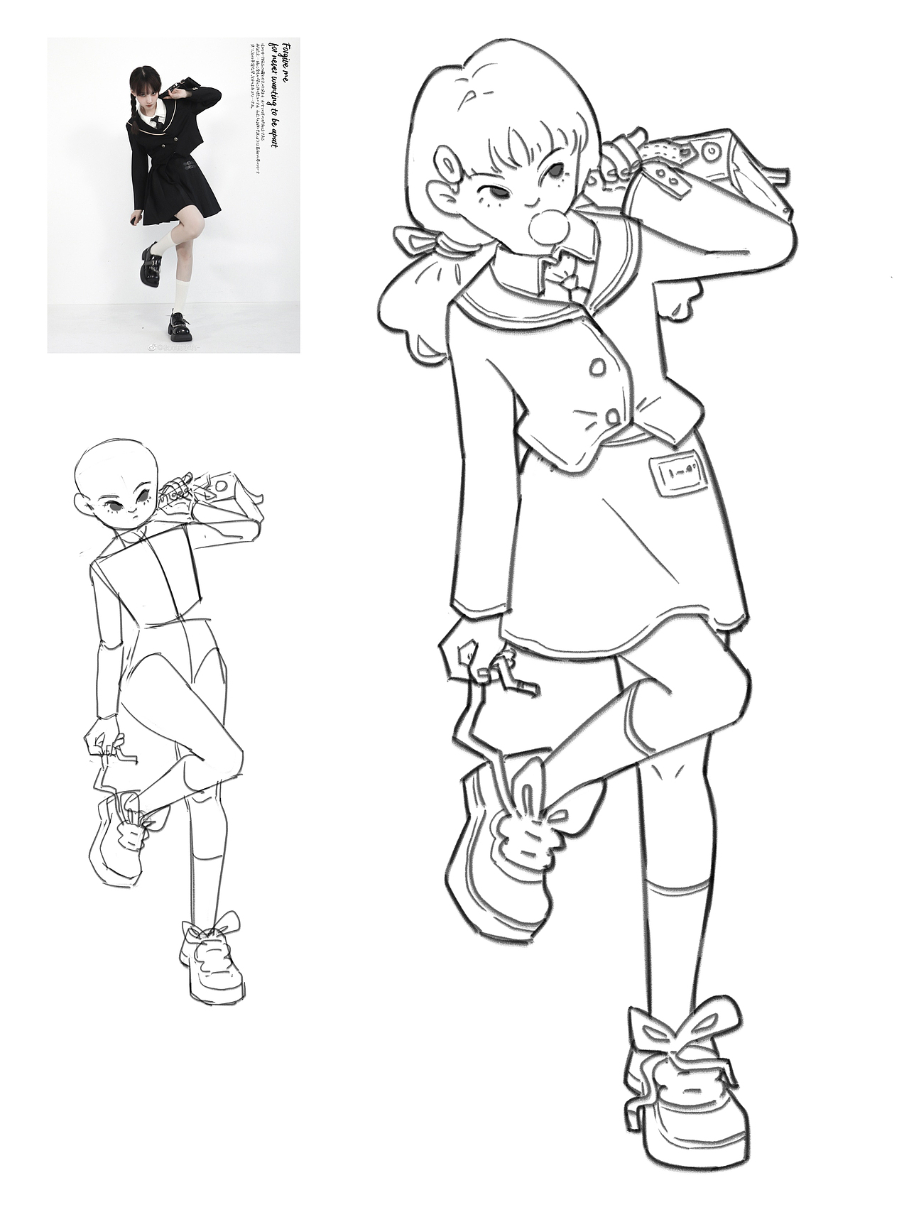 21天速写打卡（图ZMzM2NTU2MzA0） - 儿童插画 - 站酷设计师小小一只橙原创素材 - 站酷ZCOOL