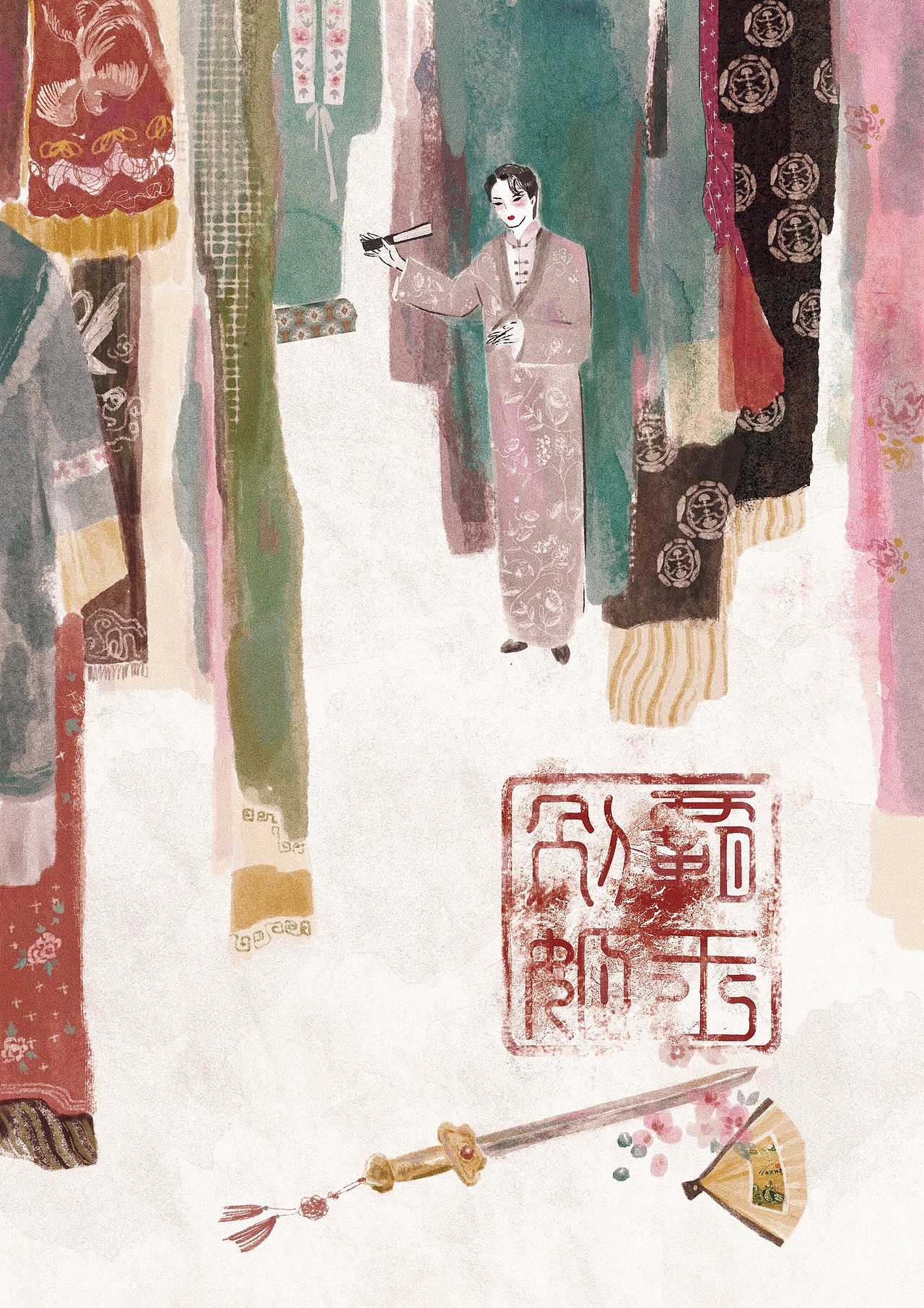 毕设 《老电影》主题插画 及衍生品（图ZMTEzNDYzMjky） - 商业插画 - 站酷设计师扶雅原创素材 - 站酷ZCOOL