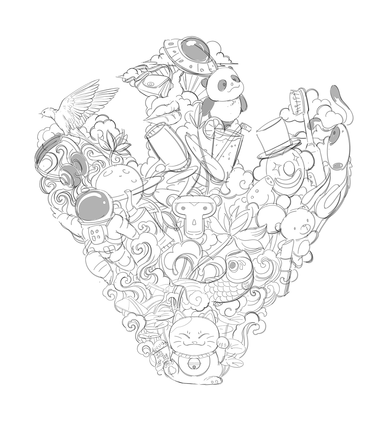 logo插画（图ZMjQwNjQxMTky） - 商业插画 - 站酷设计师噗啦噗啦HU原创素材 - 站酷ZCOOL