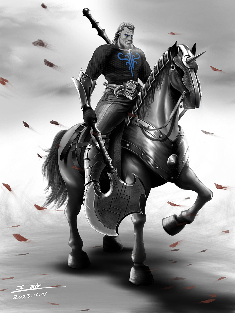 手绘 恶魔的骑士