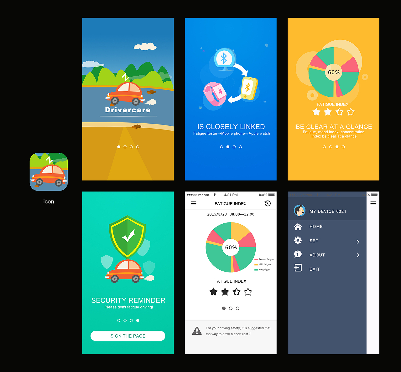 drivercar软件界面（原创）（图ZNDY5NjA2NjA=） - APP界面 - 站酷设计师票票原创素材 - 站酷ZCOOL