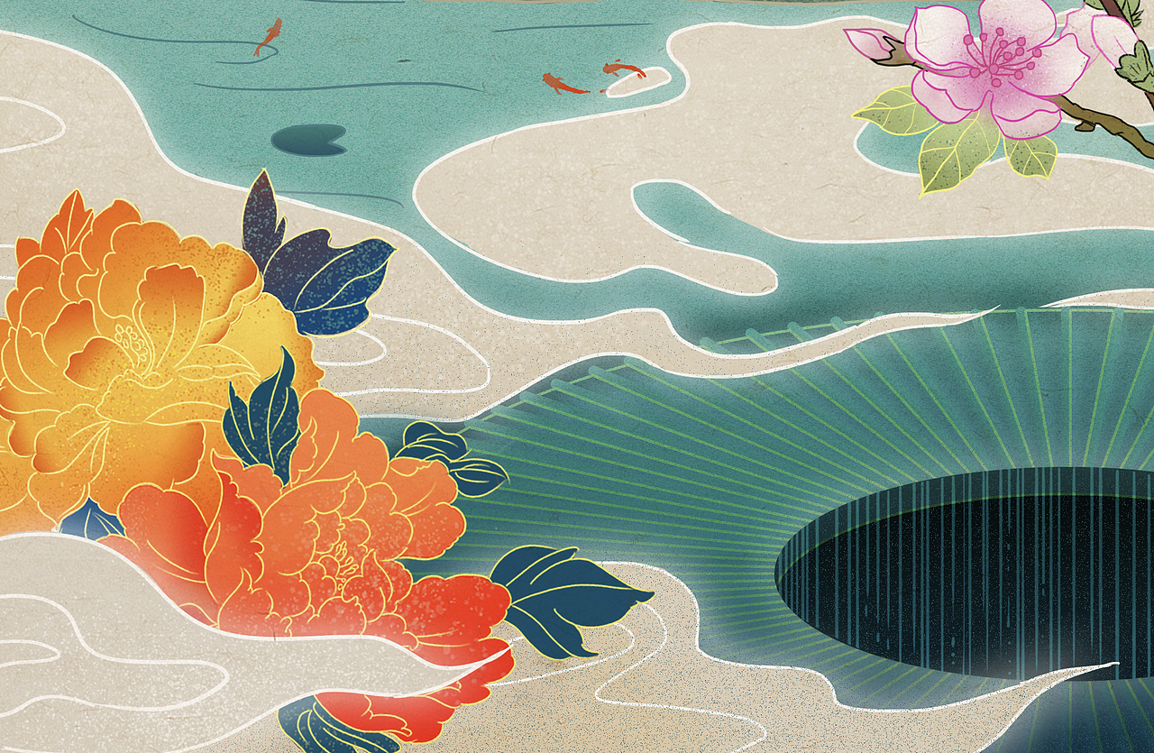 北京世园会系列插画中国馆