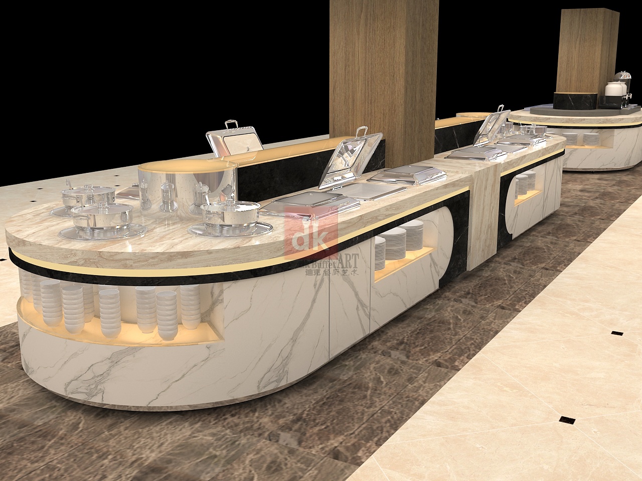 自助餐取餐台 酒店宴会布菲台 星级酒店自助餐台