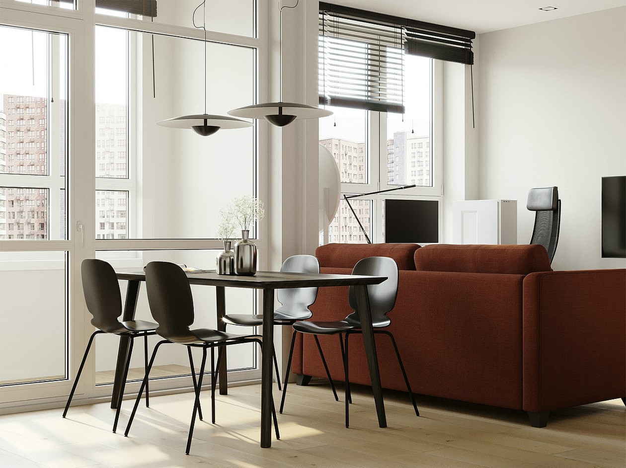 极简白遇上橙色系，静雅中透漏出活力