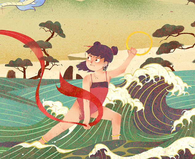 哪吒闹海（图ZMjY5NjQyNzM2） - 绘本 - 站酷设计师JUN君W原创素材 - 站酷ZCOOL