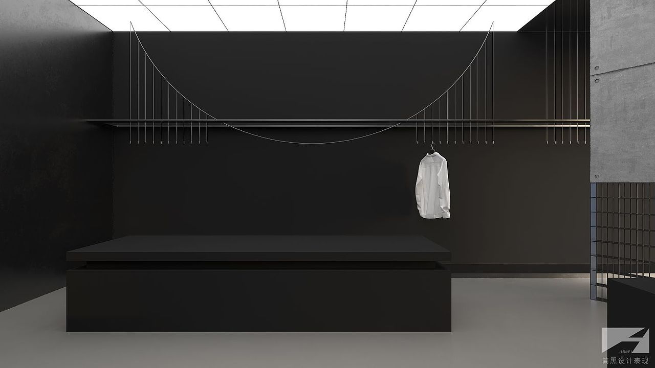 极简服装店效果图