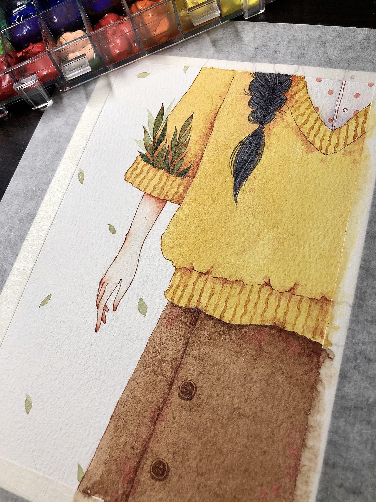 森系钢笔水彩绘，今日份（图ZMTk1MDYyMzQ0） - 绘本 - 站酷设计师三三有空原创素材 - 站酷ZCOOL