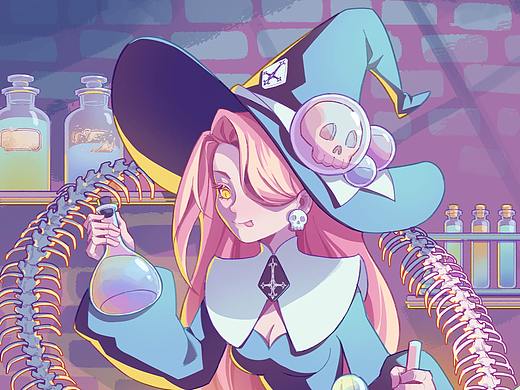 亡靈魔女的清新日常（個(gè)人主頁(yè)-ZNTY0MDAyMjQ=） - 創(chuàng)作習(xí)作 - 站酷設(shè)計(jì)師蘭沐枝枝原創(chuàng)素材 - 站酷ZCOOL