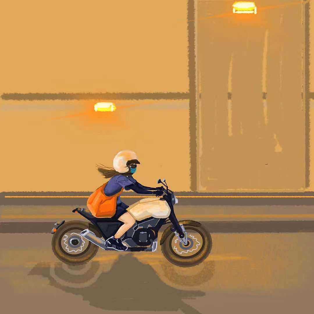 机车|插画|创作习作|少女苏大强 - 原创作品 - 站酷 (zcool)