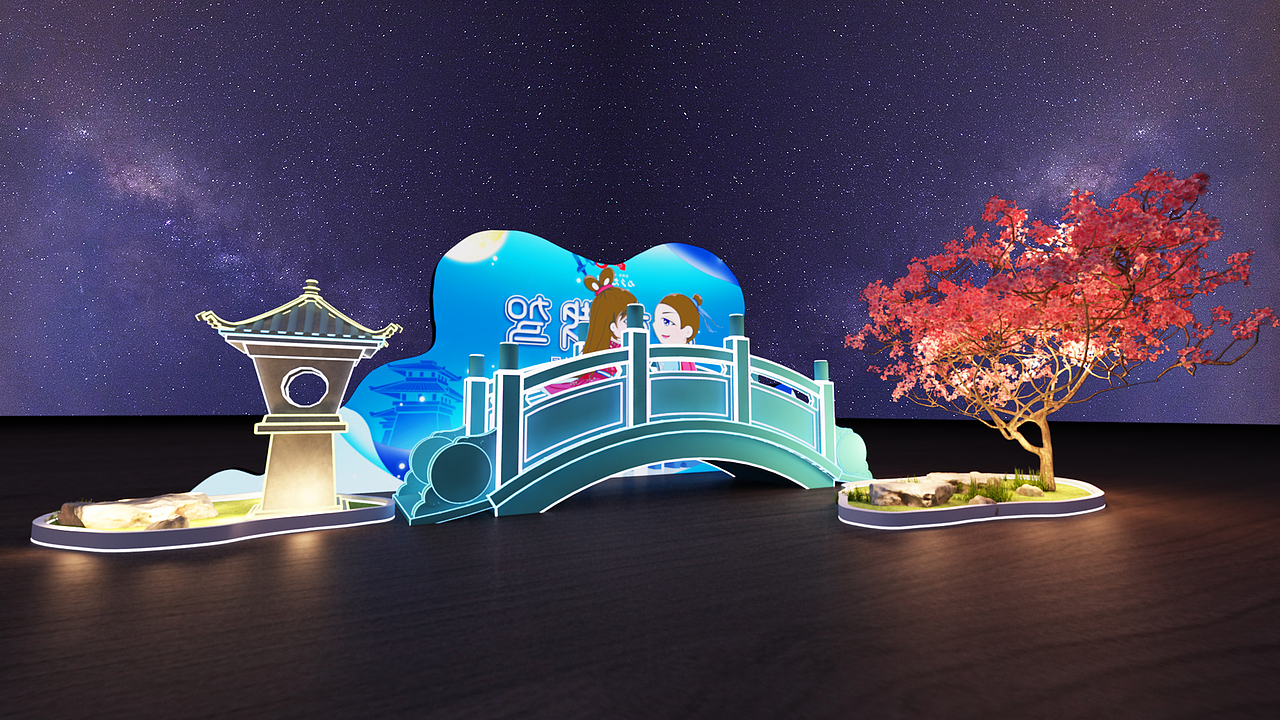 昆明池鹊桥公园七夕集市（图ZMjIzNTE5Njky） - 场景 - 站酷设计师白居易的居原创素材 - 站酷ZCOOL