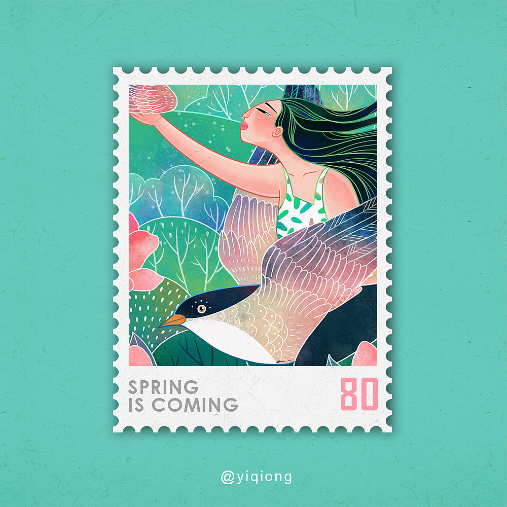 春 spring is coming（图ZMTk4NzUyMjg0） - 商业插画 - 站酷设计师半山屿原创素材 - 站酷ZCOOL