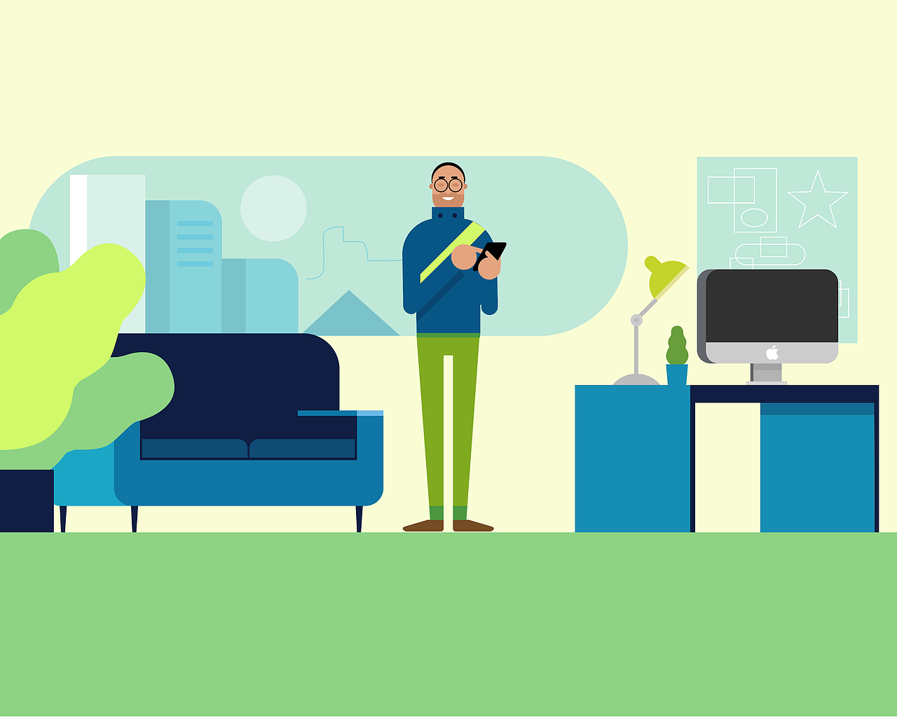 插画－工作与生活de点滴（一）（图ZNjg5NjQ5NDA=） - 商业插画 - 站酷设计师wxj1005原创素材 - 站酷ZCOOL