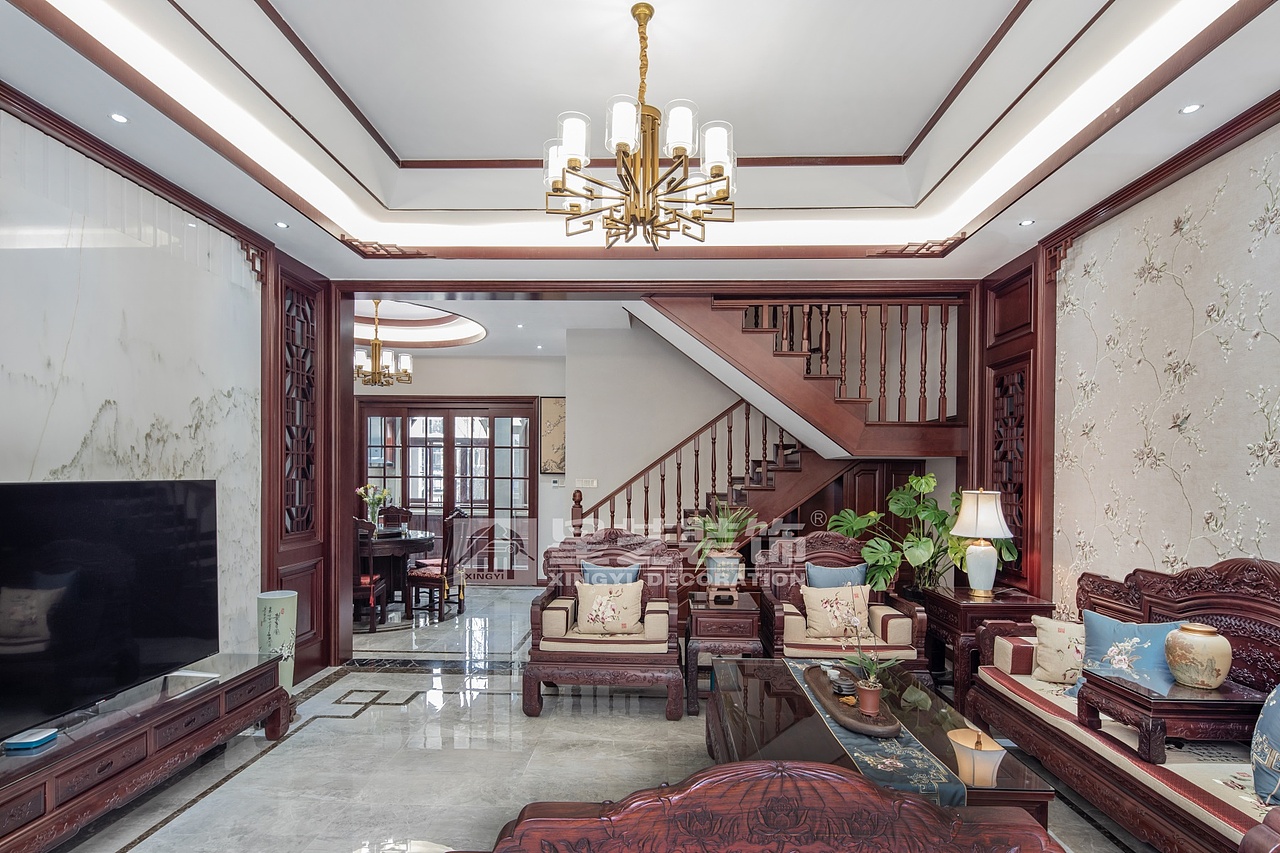 贵阳别墅设计，乐湾国际诚新中式风格别墅装修实景！（图ZMjExMzQ3NTAw） - 家装设计 - 站酷设计师贵阳装修公司排名原创素材 - 站酷ZCOOL