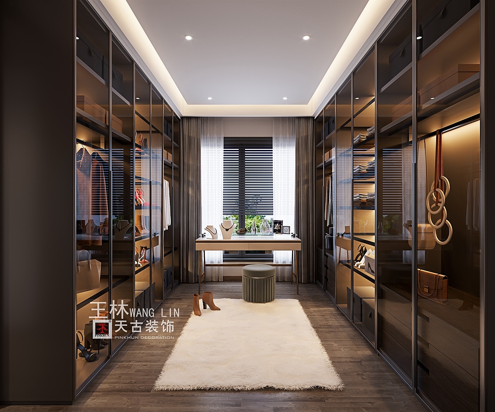 万科十七英里双拼别墅装修,轻奢风格,天古设计师王林