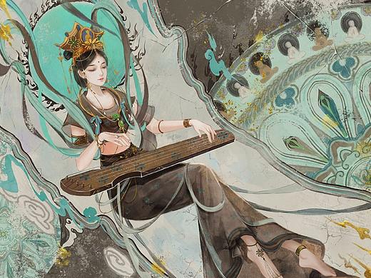 敦煌石壁仙女-洛神