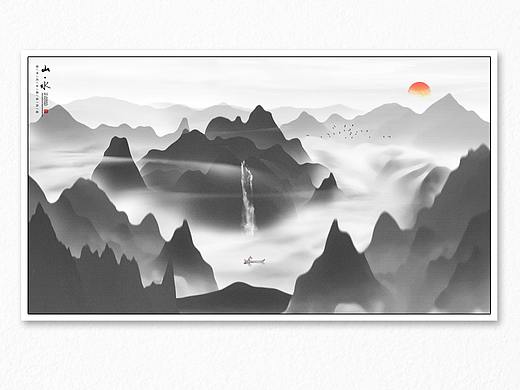 水墨山水画