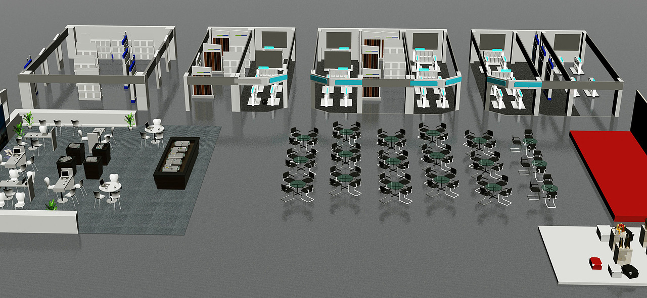 珠海某楼盘的交房活动,场地布置图。