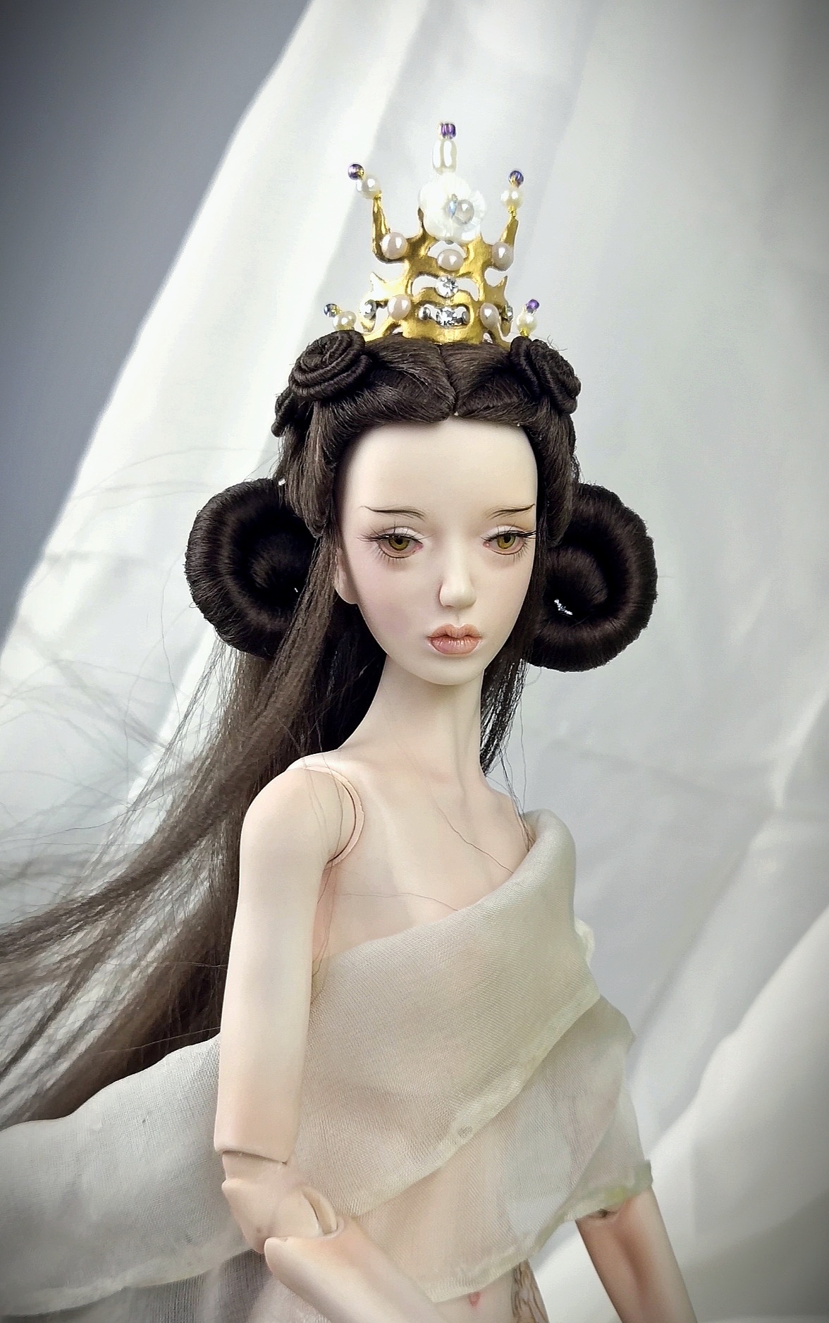 陶瓷bjd自制43厘米陶瓷人偶陶瓷娃娃