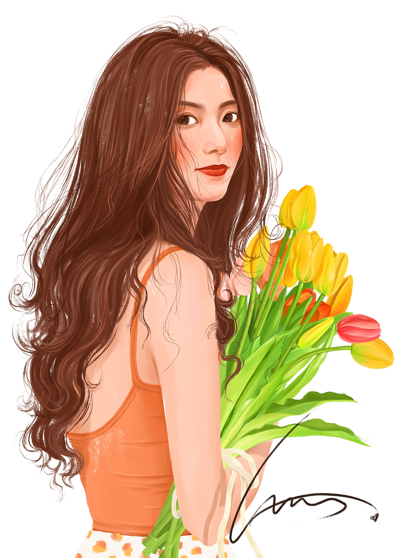 人像商业插画（图ZMTk4ODM5NzI4） - 商业插画 - 站酷设计师AFang芳原创素材 - 站酷ZCOOL