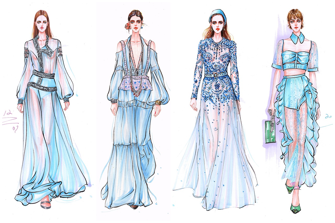 服装手绘～时装画（图ZMTYzODYxMjIw） - 正装/礼服 - 站酷设计师零一手绘原创素材 - 站酷ZCOOL