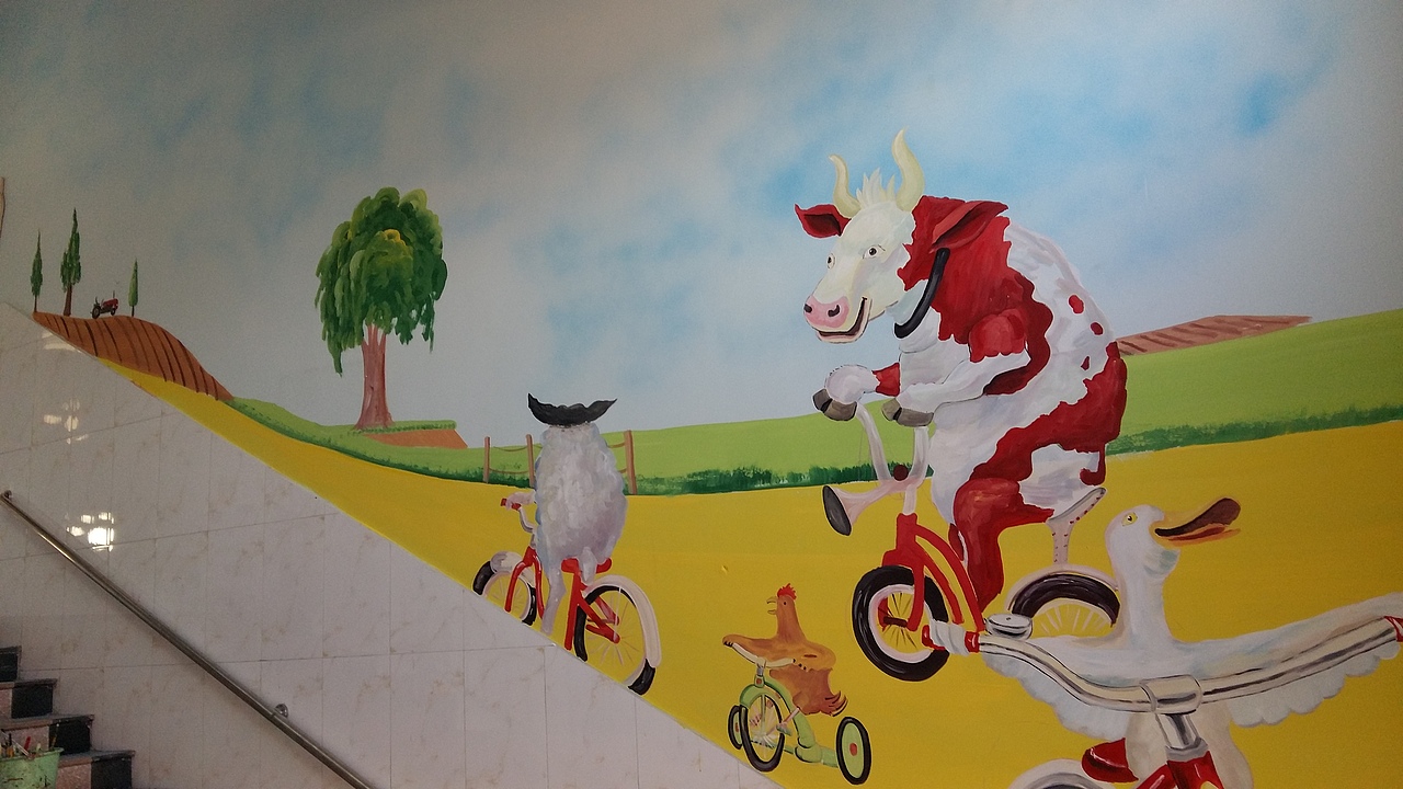 日照农村文化墙,壁画,手绘墙,幼儿园彩绘,墙体彩绘