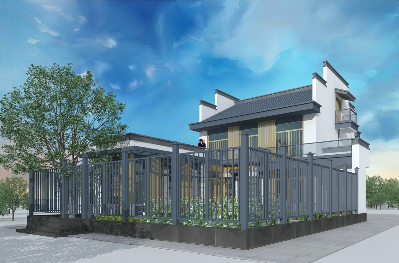 农村二层房屋设计,自建房别墅设计,新中式