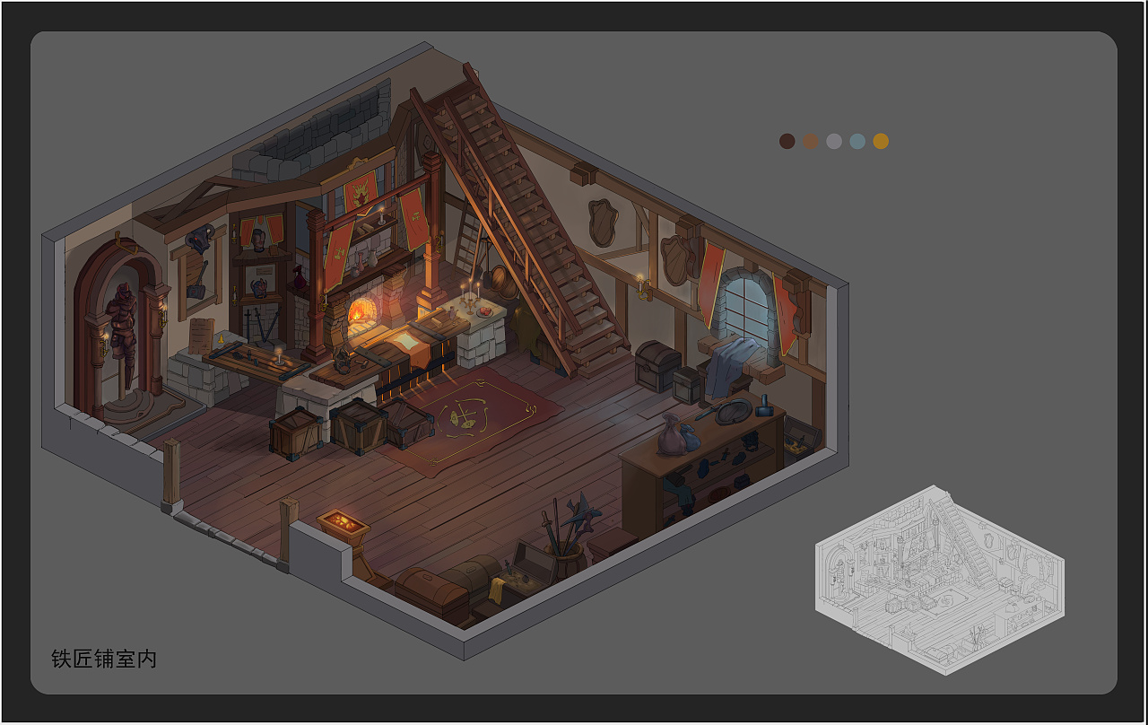 铁匠铺|插画|游戏原画|烛暮 - 原创作品 - 站酷 (zcool)