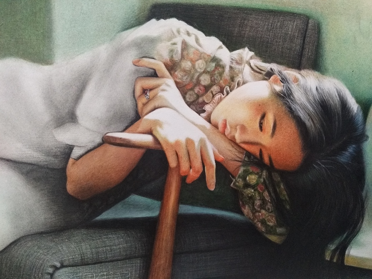 阳光下的女孩（图ZMTYwOTczNTky） - 绘画 - 站酷设计师李胜仁原创素材 - 站酷ZCOOL