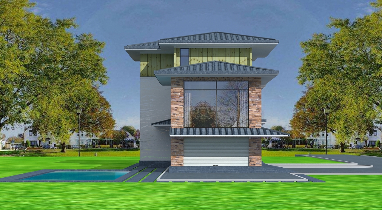 云南自建房设计,狮子座现代简约别墅设计