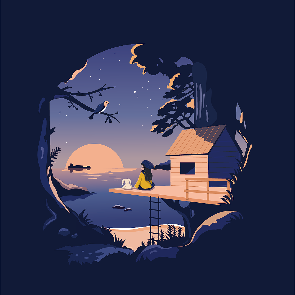 AI-夕阳🌇（图ZMjg4MTU2MzU2） - 创作习作 - 站酷设计师W魏小聪原创素材 - 站酷ZCOOL