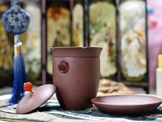 一席文创 正南窑烧顶戴花翎荷叶杯