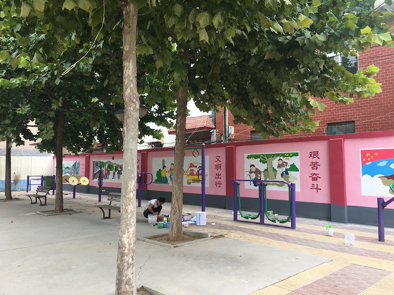 济南文化墙墙绘，社会主义核心价值观墙绘（图ZOTA2NTUwMjg=） - 新锐潮流插画 - 站酷设计师济南润意文化原创素材 - 站酷ZCOOL