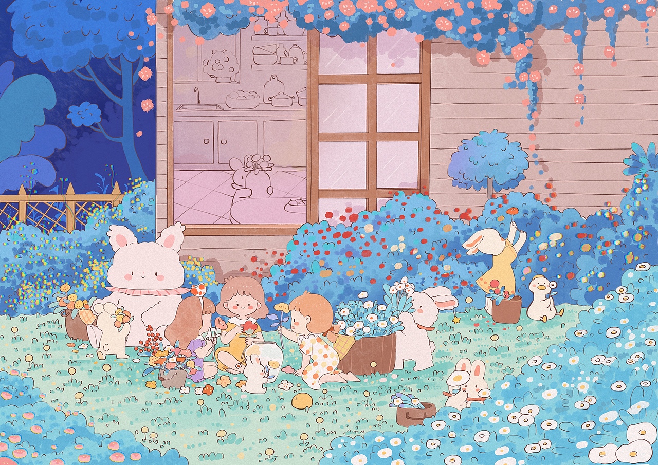 每一个清澈晴朗的小日子都是好日子。（图ZMjY5MTAzNDEy） - 儿童插画 - 站酷设计师夏七酱77原创素材 - 站酷ZCOOL