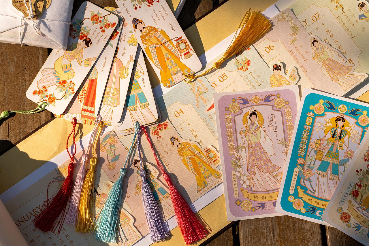 "花签令"红楼梦主题创意设计（图ZMzA1MzEwMjcy） - 商业插画 - 站酷设计师一个露原创素材 - 站酷ZCOOL