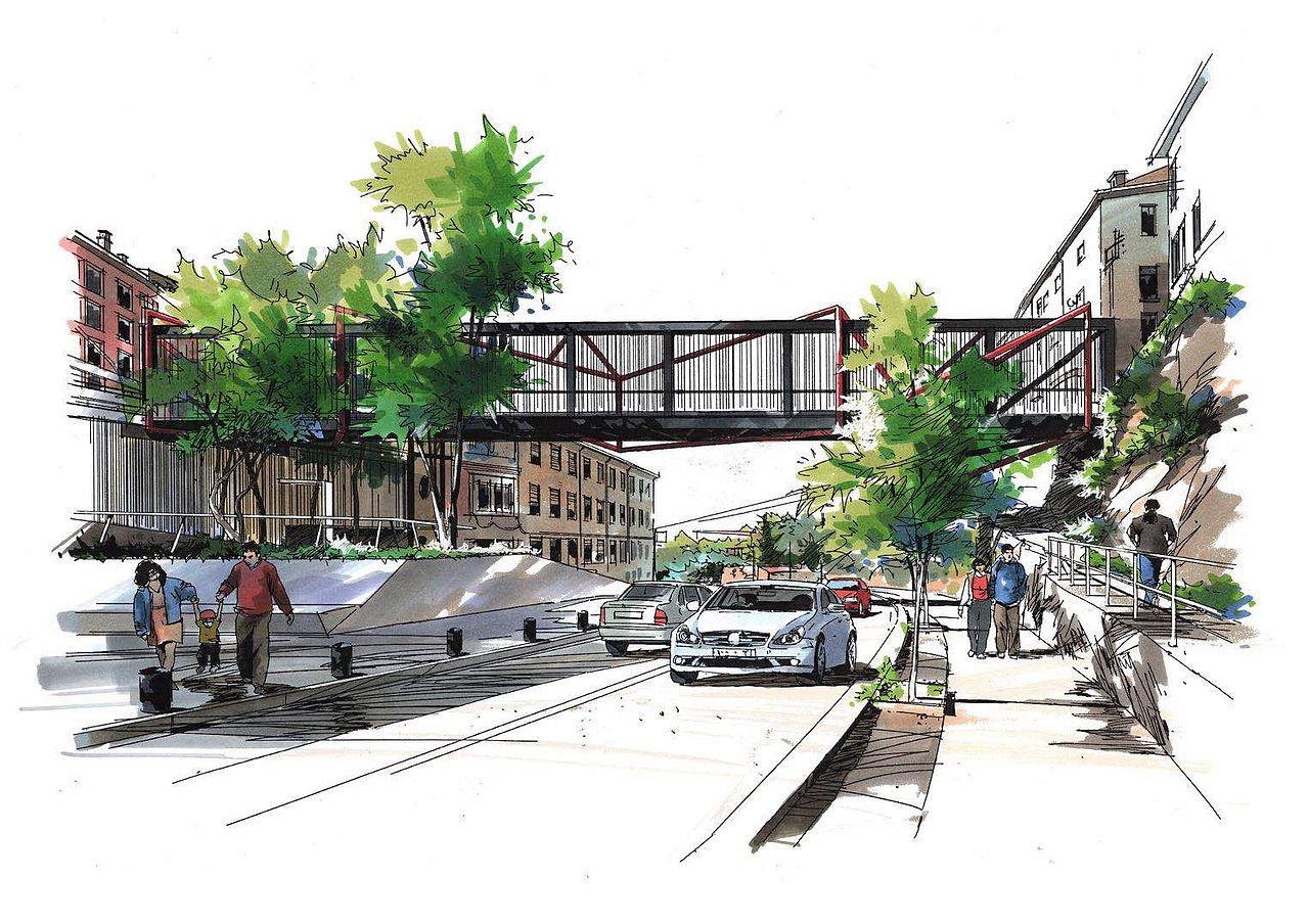 【集尤客手绘作品】王姜老师街道景观马克笔步骤图表达